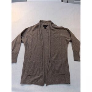 Elegant Women's Brown Open Front Cardigan